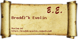 Bredák Evelin névjegykártya